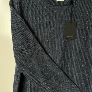 Billy Reid Basketweave Crewneck Sweater
